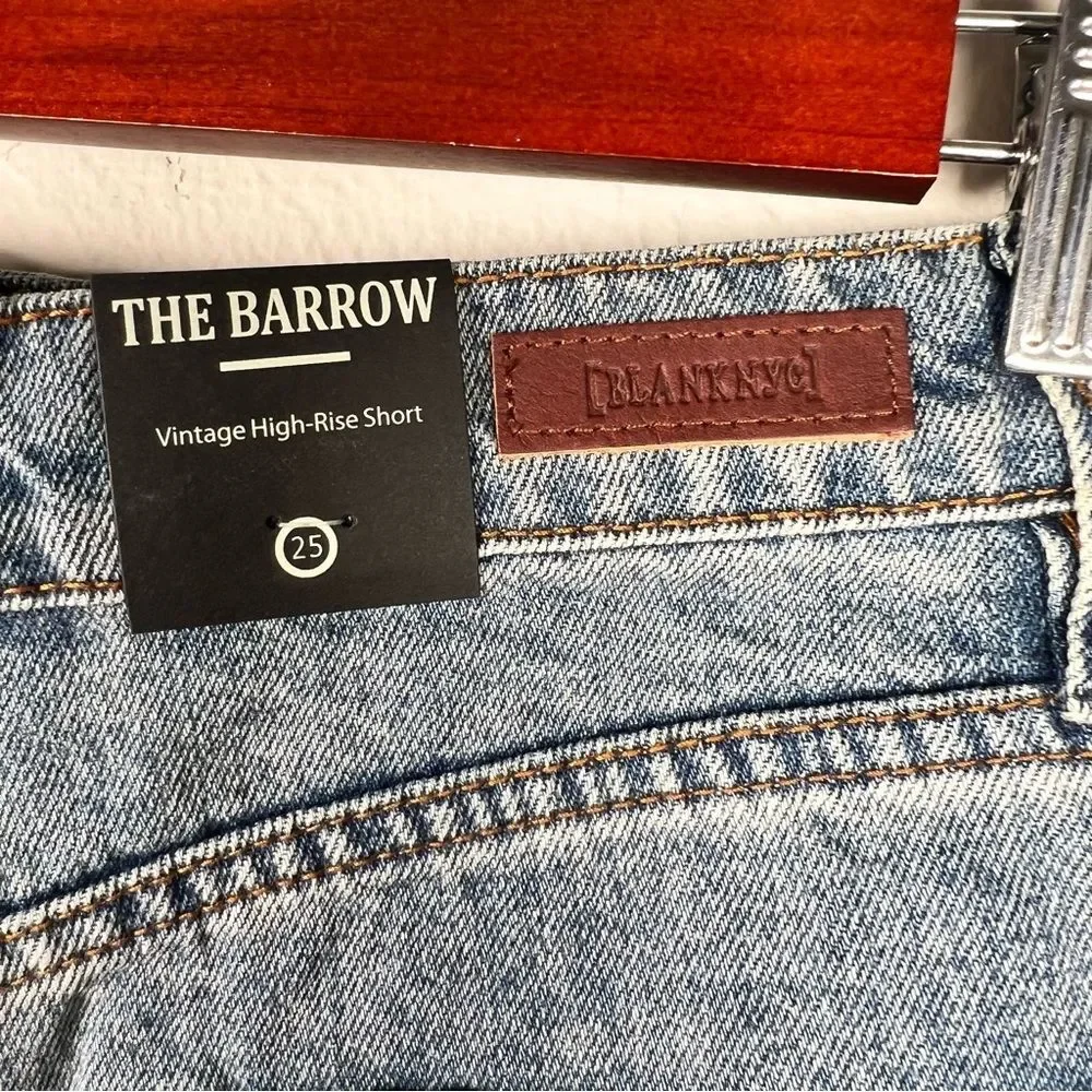 Blank NYC denim shorts 🔥 NWT 🔥 “ The Barrow 🔥 high-rise 🔥 size 25